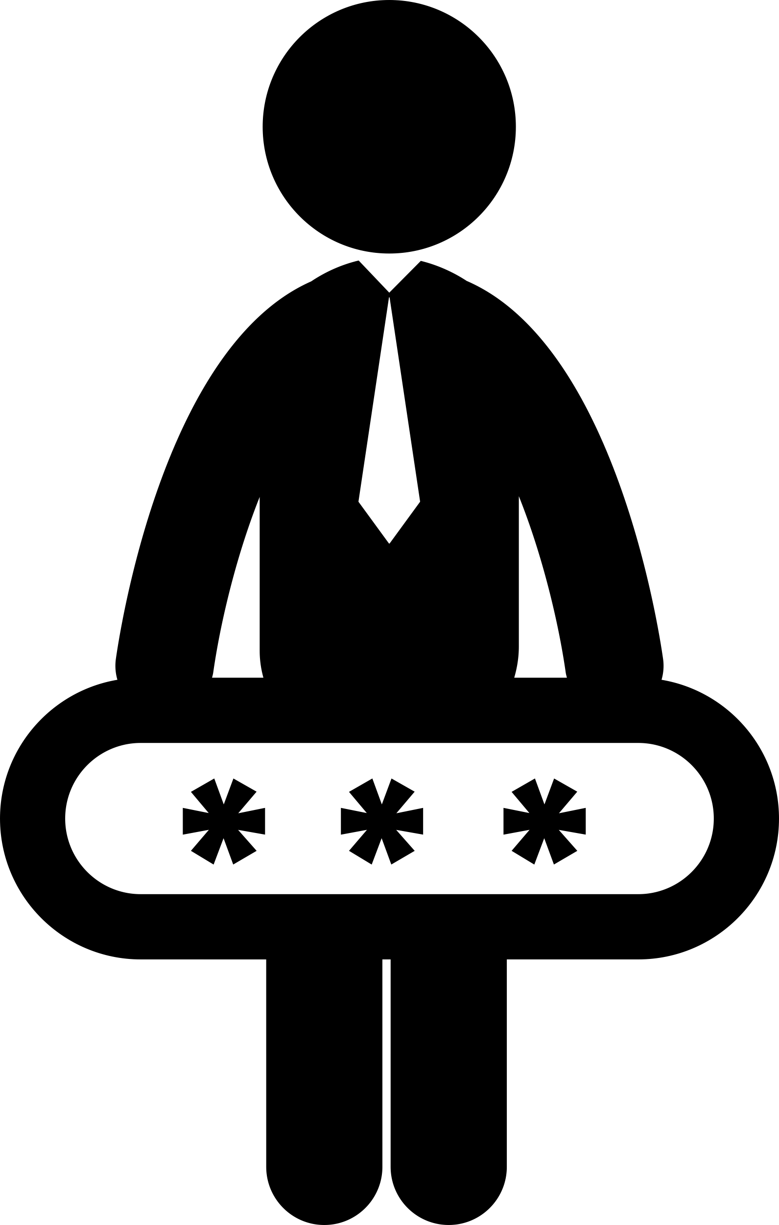 Businessman With Password Stencil Svg Vector Free Vectors